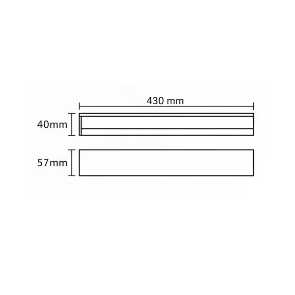 APPLIQUE MURALE SALLE DE BAIN LED 10W CCT BLANC IP44 43 CM