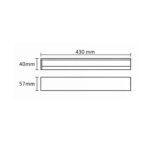 APPLIQUE MURALE SALLE DE BAIN LED 10W CCT NOIR IP44 43 CM