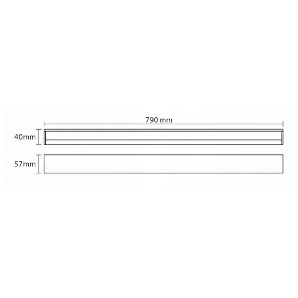 APPLIQUE MURALE SALLE DE BAIN LED 20W CCT BLANC IP44 79 CM
