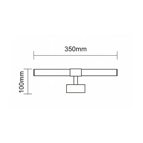 APPLIQUE MURALE LED SALLE DE BAIN 10W 4000K NOIR IP44 35CM