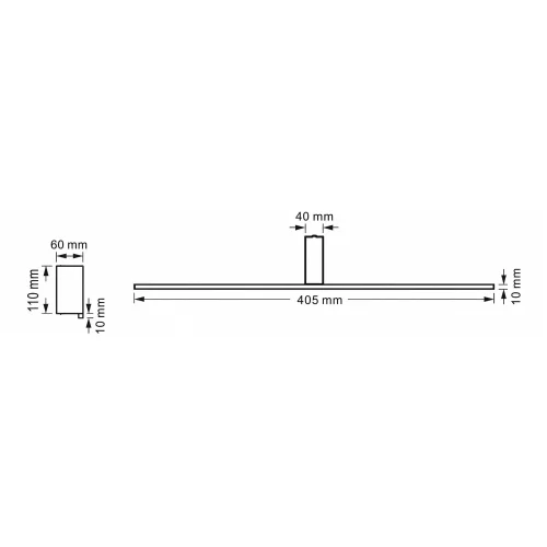 APPLIQUE DE SALLE DE BAIN LED 10W 4000K IP44 NOIR