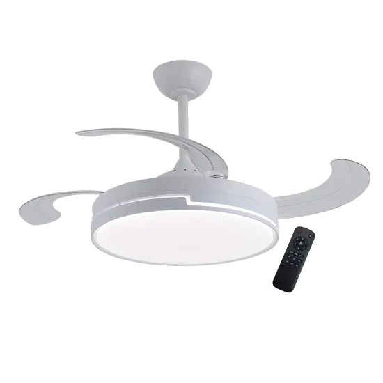 VENTILATEUR DE PLAFOND LED 48W RÉGLABLE 4 PALES RÉTRACTABLES ORIXA 2