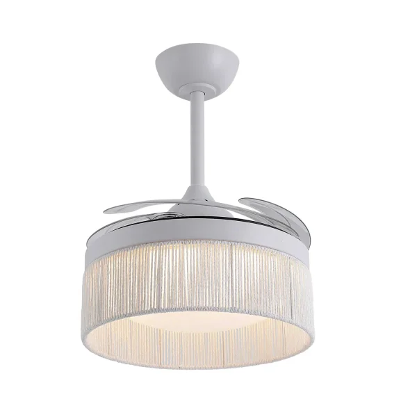 VENTILATEUR DE PLAFOND DC LED 38W CORDE BLANCHE AIRELLE