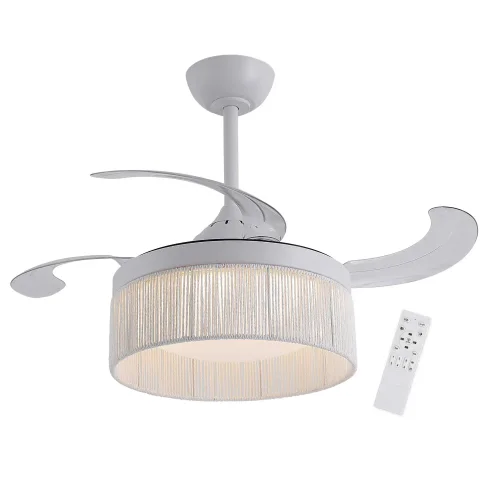 VENTILATEUR DE PLAFOND DC LED 38W CORDE BLANCHE AIRELLE