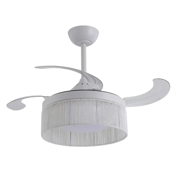 VENTILATEUR DE PLAFOND DC LED 38W CORDE BLANCHE AIRELLE