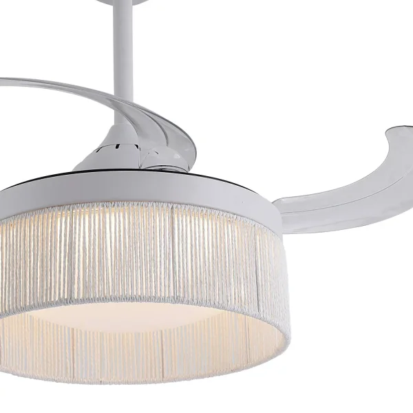 VENTILATEUR DE PLAFOND DC LED 38W CORDE BLANCHE AIRELLE