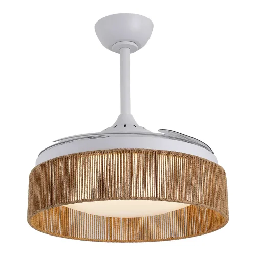 VENTILATEUR DE PLAFOND DC LED 58W CORDE NATURELLE AIRELLE