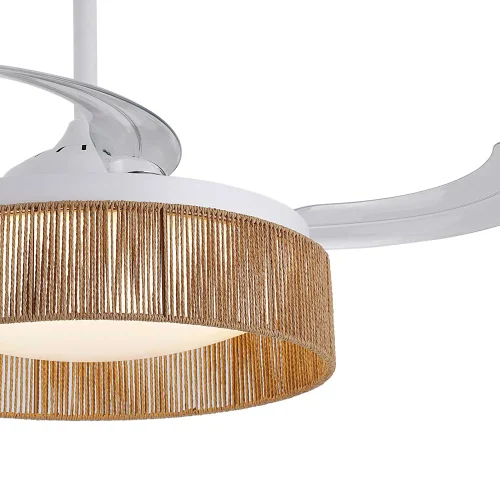 VENTILATEUR DE PLAFOND DC LED 58W CORDE NATURELLE AIRELLE