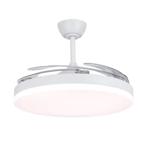 VENTILATEUR DE PLAFOND DC LED 95W 5 PALES PLIABLES BLANC SOLARA