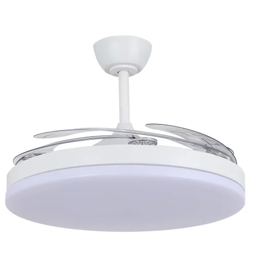 VENTILATEUR DE PLAFOND DC LED 95W 5 PALES PLIABLES BLANC SOLARA