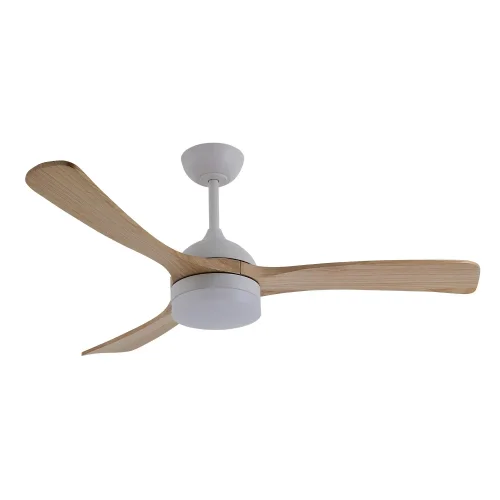 VENTILATEUR DE PLAFOND DC LED 20W PALES BOIS CLAIR BLANC LUMINOR