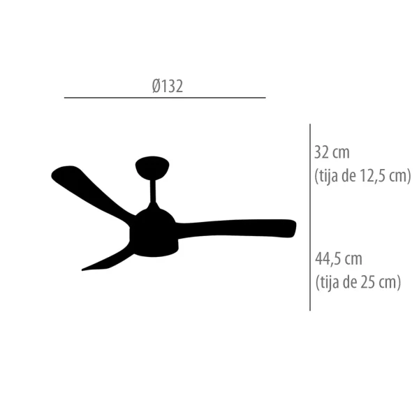 VENTILATEUR DE PLAFOND DC LED 20W PALES BOIS CLAIR BLANC LUMINOR