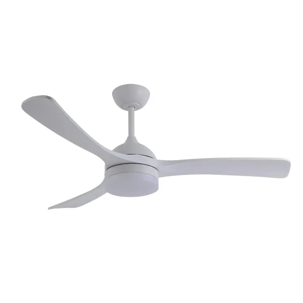 VENTILATEUR DE PLAFOND DC LED 20W PALES EN BOIS BLANC LUMINOR