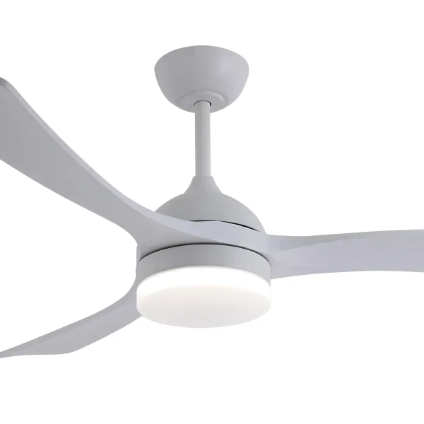 VENTILATEUR DE PLAFOND DC LED 20W PALES EN BOIS BLANC LUMINOR