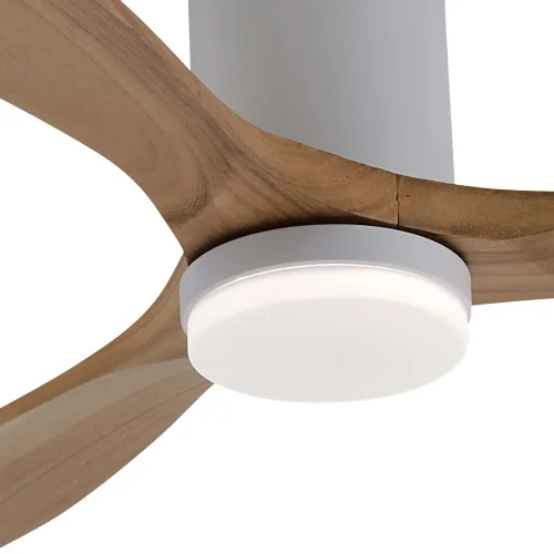 VENTILATEUR DE PLAFOND DC LED 18W 3 PALES EN BOIS COLORIS CHÊNE EKBERG