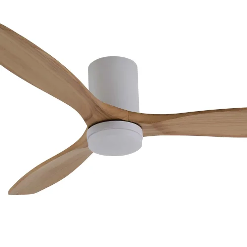 VENTILATEUR DE PLAFOND DC LED 18W 3 PALES EN BOIS COLORIS CHÊNE EKBERG