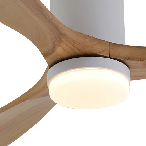 VENTILATEUR DE PLAFOND DC LED 18W 3 PALES EN BOIS COLORIS CHÊNE EKBERG