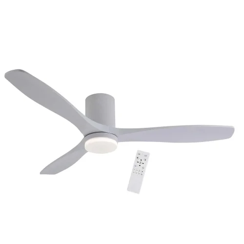 VENTILATEUR DE PLAFOND DC LED 18W 3 PALES EN BOIS BLANC EKBERG