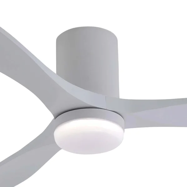 VENTILATEUR DE PLAFOND DC LED 18W 3 PALES EN BOIS BLANC EKBERG