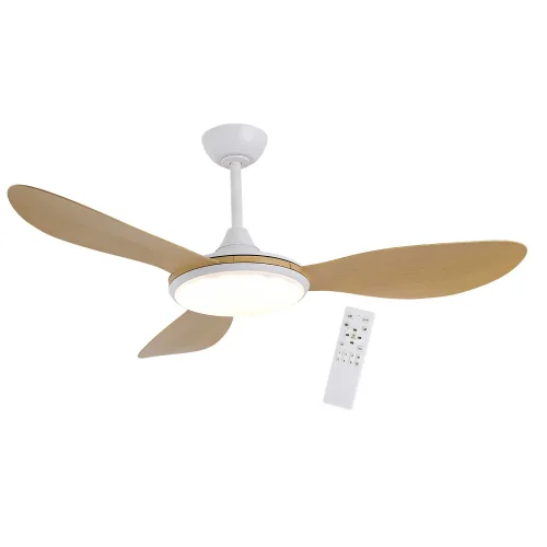 VENTILATEUR DE PLAFOND DC LED 24W 3 PALES COLORIS BOIS KONA