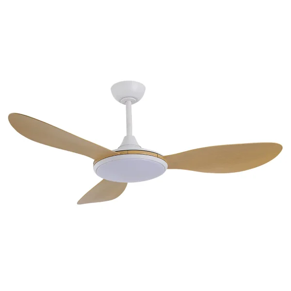 VENTILATEUR DE PLAFOND DC LED 24W 3 PALES COLORIS BOIS KONA