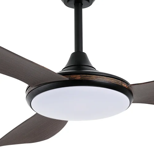 VENTILATEUR DE PLAFOND DC LED 24W 3 PALES COULEUR BOIS NOYER KONA