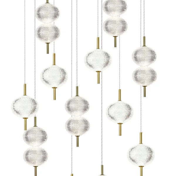 LAMPE DE PLAFOND LED 12 LUMIÈRES 72W RÉGLABLE AMBARINA
