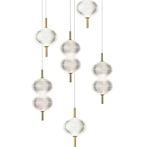 LAMPE DE PLAFOND LED 6 LUMIÈRES 36W RÉGLABLE AMBARINA