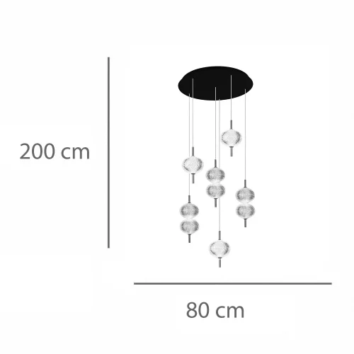 LAMPE DE PLAFOND LED 6 LUMIÈRES 36W RÉGLABLE AMBARINA