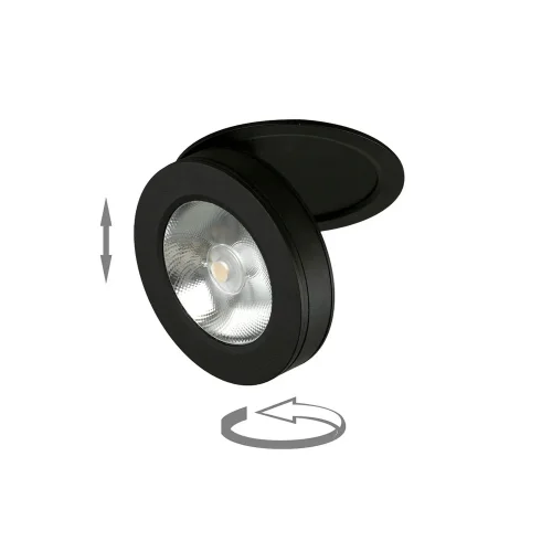 SPOT ENCASTRABLE BASCULANT 10W 3000K NOIR