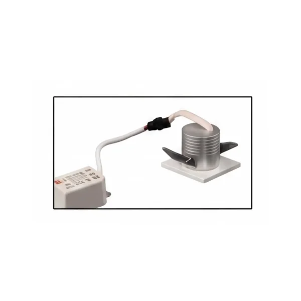 MINI SPOT ENCASTRABLE LED INTÉGRÉ 3W 6000K NOIR CARRÉ