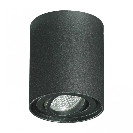 SPOT EN SURFACE BASCULANT GRIS MÉTALLISÉ GU10 ROND IP20