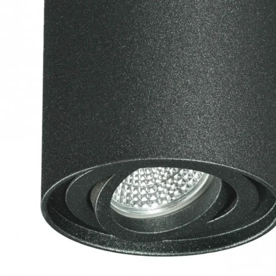 SPOT EN SURFACE BASCULANT GRIS MÉTALLISÉ GU10 ROND IP20 2