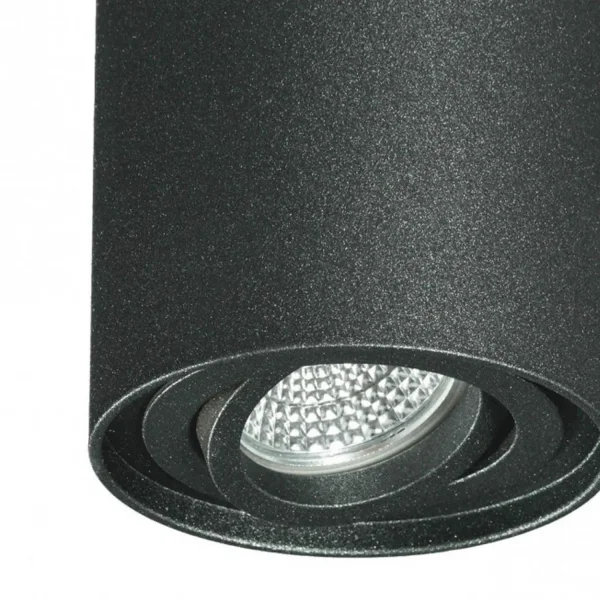 SPOT EN SURFACE BASCULANT GRIS MÉTALLISÉ GU10 ROND IP20