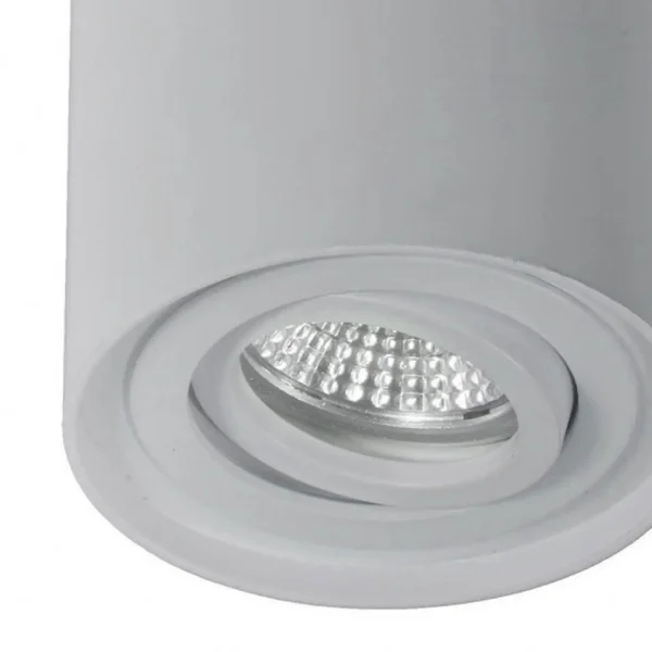 SPOT DE SURFACE BASCULANT ARGENT GU10 ROND IP20