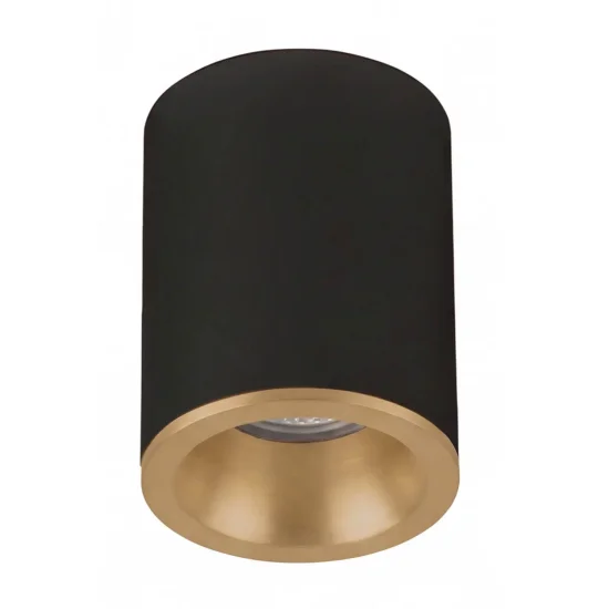 SPOT DE SURFACE FIXE NOIR OR GU10 ROND IP65