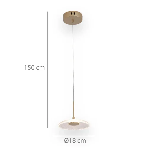 SUSPENSION LED 7W RÉGLABLE DORÉE SORIN