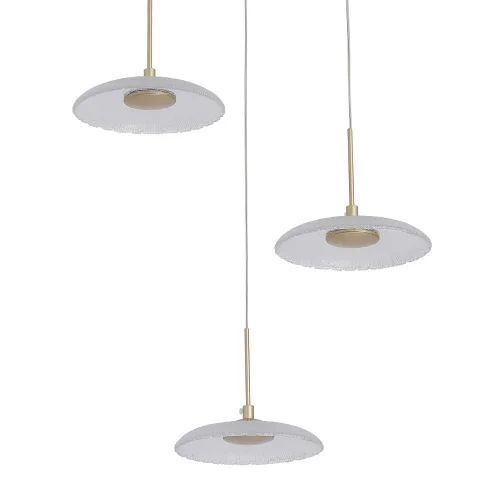 SUSPENSION LED 3 LUMIÈRES 20W RÉGLABLE DORÉE SORIN