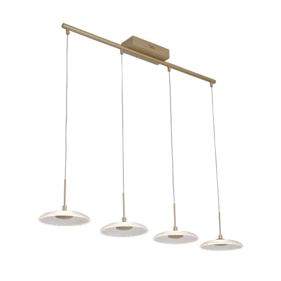 LAMPE SUSPENDUE LED 4 LUMIÈRES 25W RÉGLABLE DORÉE SORIN 2