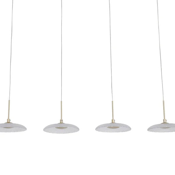 LAMPE SUSPENDUE LED 4 LUMIÈRES 25W RÉGLABLE DORÉE SORIN