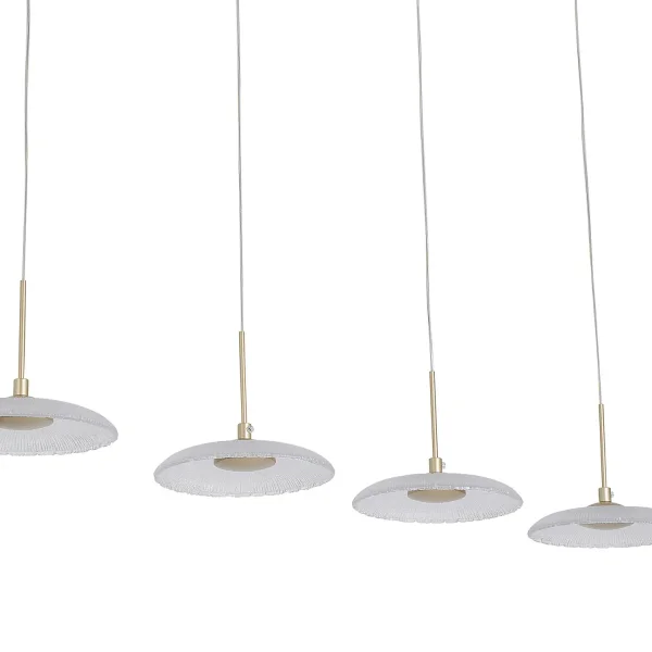 LAMPE SUSPENDUE LED 4 LUMIÈRES 25W RÉGLABLE DORÉE SORIN