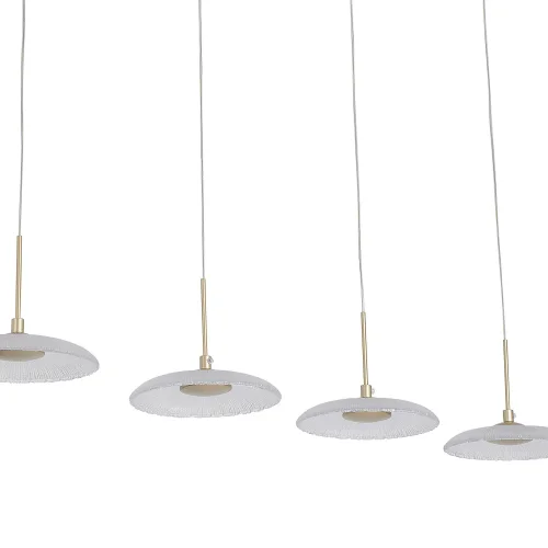 LAMPE SUSPENDUE LED 4 LUMIÈRES 25W RÉGLABLE DORÉE SORIN