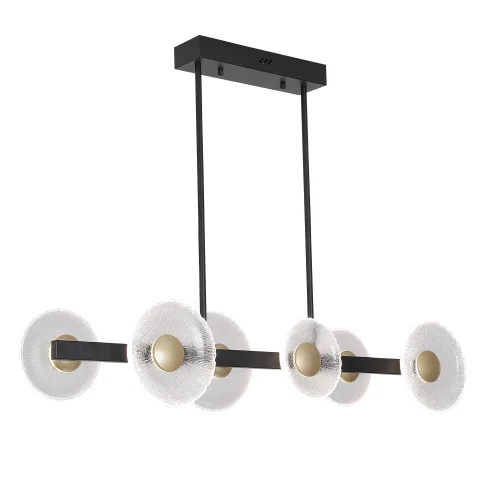 LAMPE SUSPENDUE LED 6 LUMIÈRES 41W RÉGLABLE NOIR SORIN
