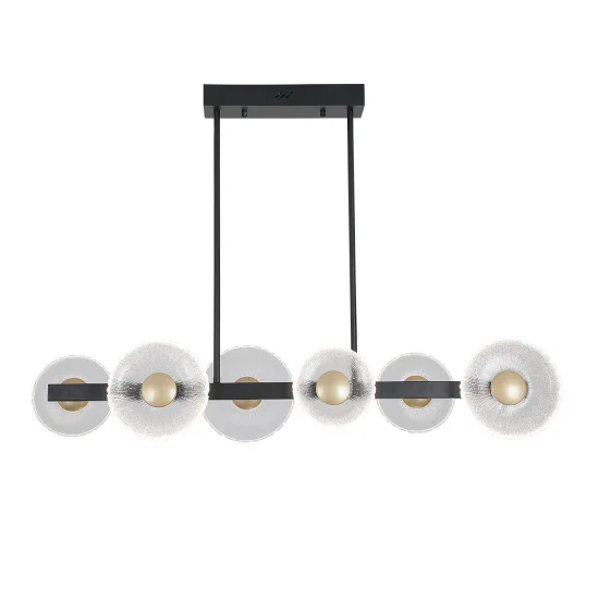 LAMPE SUSPENDUE LED 6 LUMIÈRES 41W RÉGLABLE NOIR SORIN 2