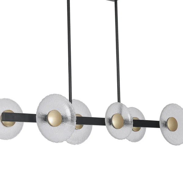 LAMPE SUSPENDUE LED 6 LUMIÈRES 41W RÉGLABLE NOIR SORIN