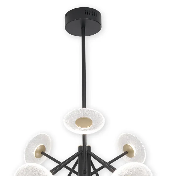 LAMPE SUSPENDUE LED 9 LUMIÈRES 60W RÉGLABLE NOIR SORIN