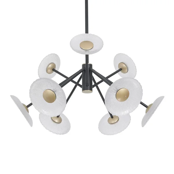 LAMPE SUSPENDUE LED 9 LUMIÈRES 60W RÉGLABLE NOIR SORIN
