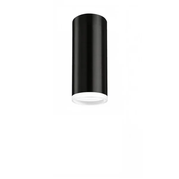 SPOT DE SURFACE CYLINDRIQUE NOIR GU10 16,5 CM AVEC ANNEAU