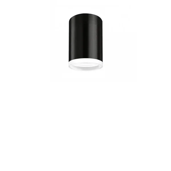 SPOT DE SURFACE CYLINDRE NOIR GU10 8 CM AVEC ANNEAU