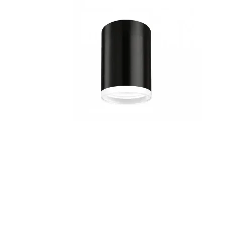 SPOT DE SURFACE CYLINDRE NOIR GU10 8 CM AVEC ANNEAU